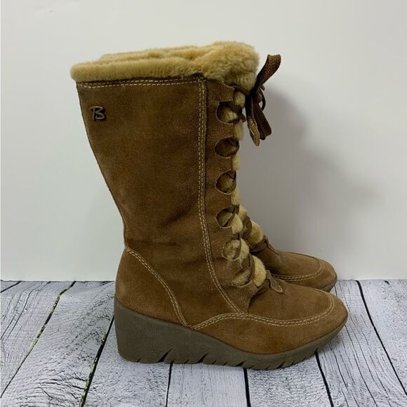 BRILLIANT Insulated Waterproof Suede leather lace up winter boots - Picture 3 of 11